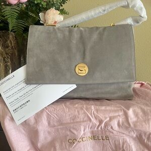 Coccinelle Maxi Gray Suede bag